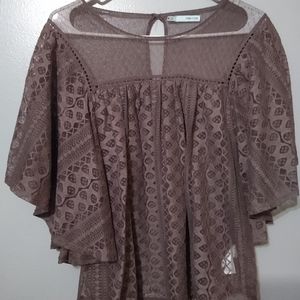 Dark purple lace shirt